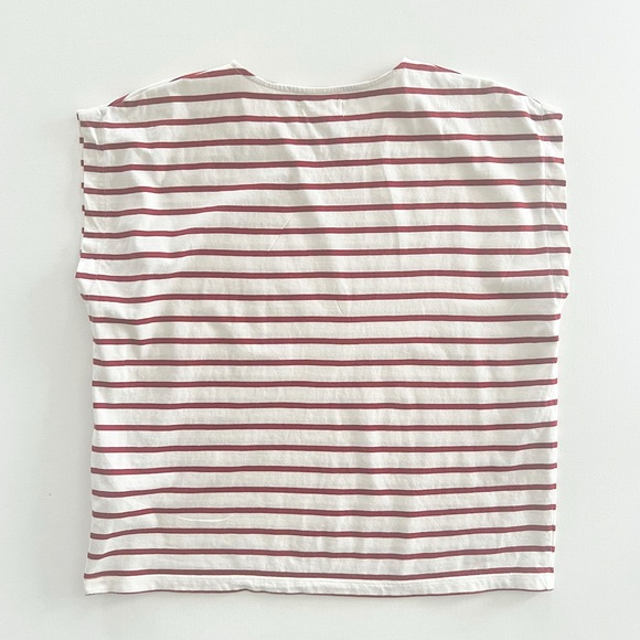 Madewell Shoulder Tee in Lighthouse Stripe Size Medium - Picture 5 of 10